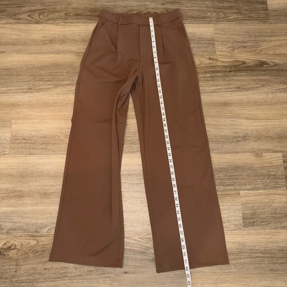 Halara HaloTek Air High Waisted Wide Leg Pants‎ Brown Medium Tall NWT